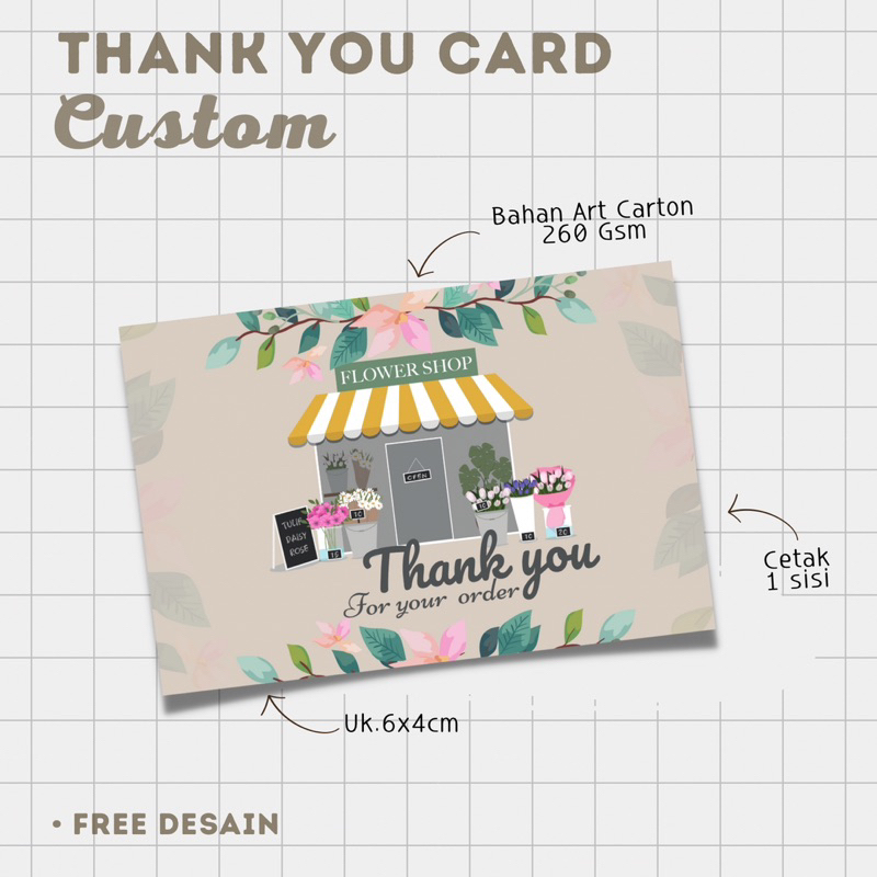 

THANK YOU CARD CUSTOM LUCU FREE DESAIN