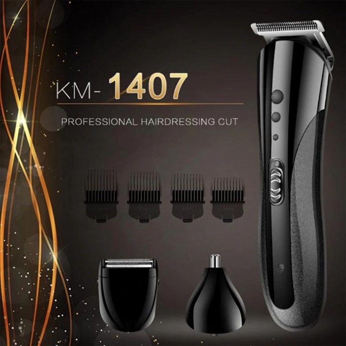 KEMEI 1407 Hair Clipper 4 in 1 Original Mesin Cukur Rambut Jenggot Shaver Kumis Pangkas Rambut