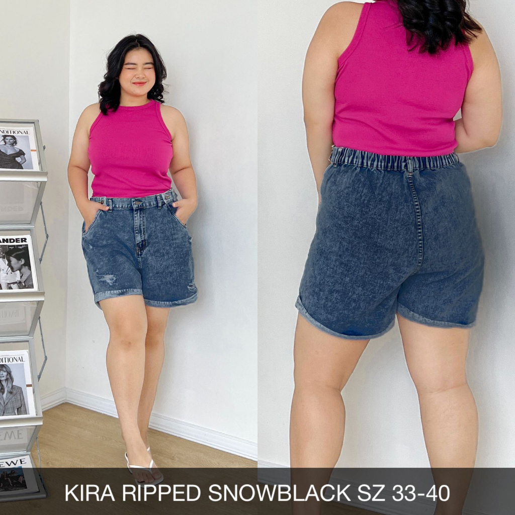 CELANA JEANS WANITA KIRA SHORT RIPPED-SYSCLOTHIER