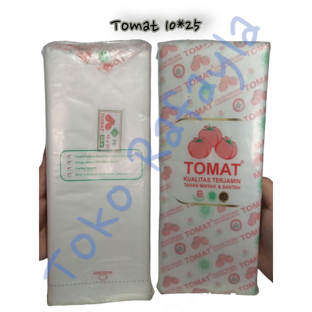 PLASTIK ES CAP TOMAT UKURAN 10x25