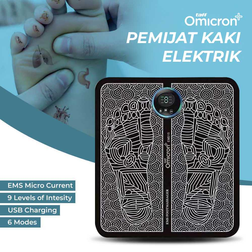 TaffOmicron Pemijat Kaki Elektrik USB Pulse EMS Muscle Massager Pijat