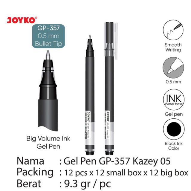 

( 1pcs ) Gel Pen / Pulpen Gel joyko Gp-357 Kazey 05