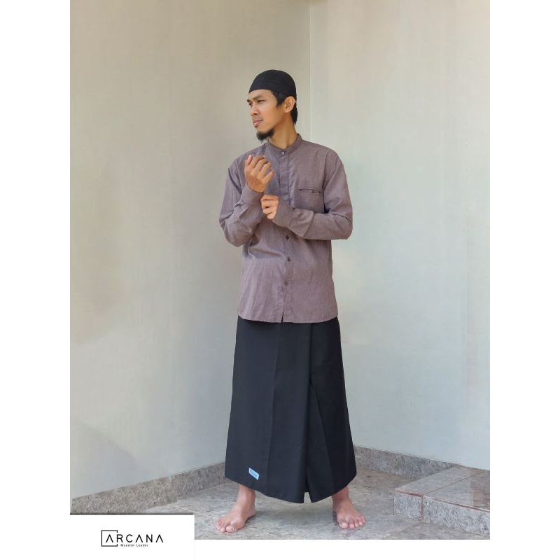 Arcana Sarung Polos Katun Pria Dewasa Fashion Muslim Sarong Shalat