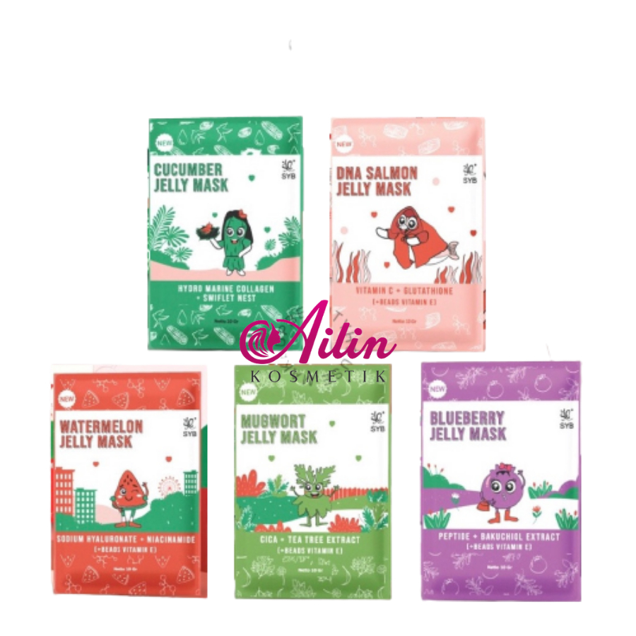 (SACHET) SYB Jelly Mask Series | Masker Wajah Jelly Melembabkan Kulit BY AILIN