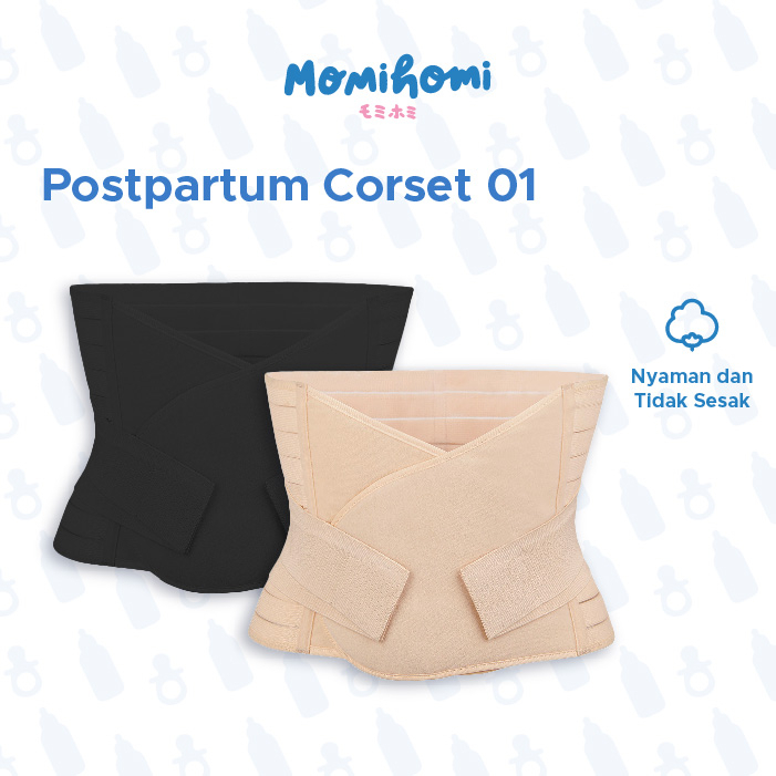 MOMI HOMI 01 GARANSI TUKAR SIZE Korset Pelangsing Slimming Corset Postpartum Adjustable Corset Double Perekat Stagen Korset Setelah Melahirkan Peramping  Perut Korset Pengecil Pelangsing Perut