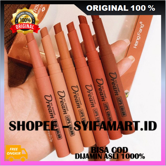 Lipstik 6 Warna Lipstik Sweet Dream Lipstik Tahan Lama 100% ORIGINAL