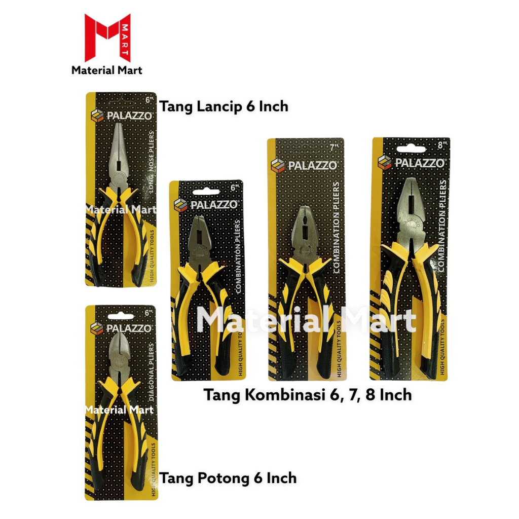 Tang Potong 6 Inch | Tang Kombinasi 7 Inch | Tang Lancip 6 Inch | 8 Inch | Material Mart