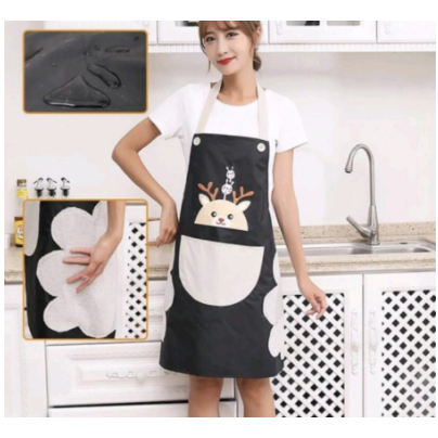 Celemek Apron Masak Karakter Waterproof Anti Minyak