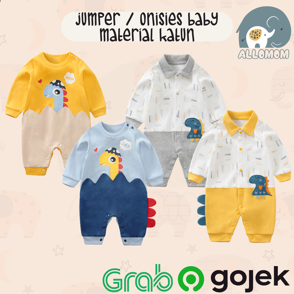 Jumper Bayi / Babysuit Bodysuit Baju Onesies Premium Bahan Katun Lembut Nyaman Romper Anak