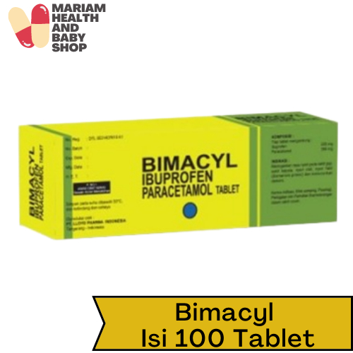 Bimacyl Box Isi 100 Tablet - Mengobati Sakit Kepala, Nyeri, dan Demam