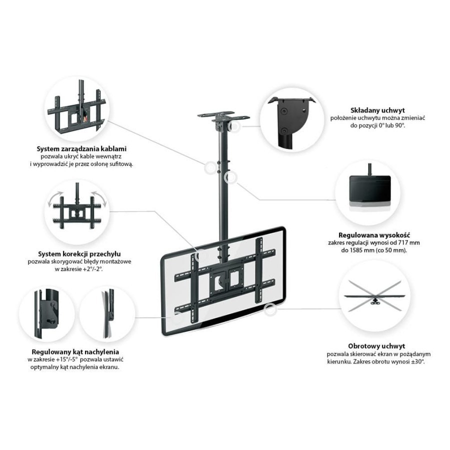 North Bayou NBT560 Bracket TV Ceiling Atap NBT560-15 / NBT 560