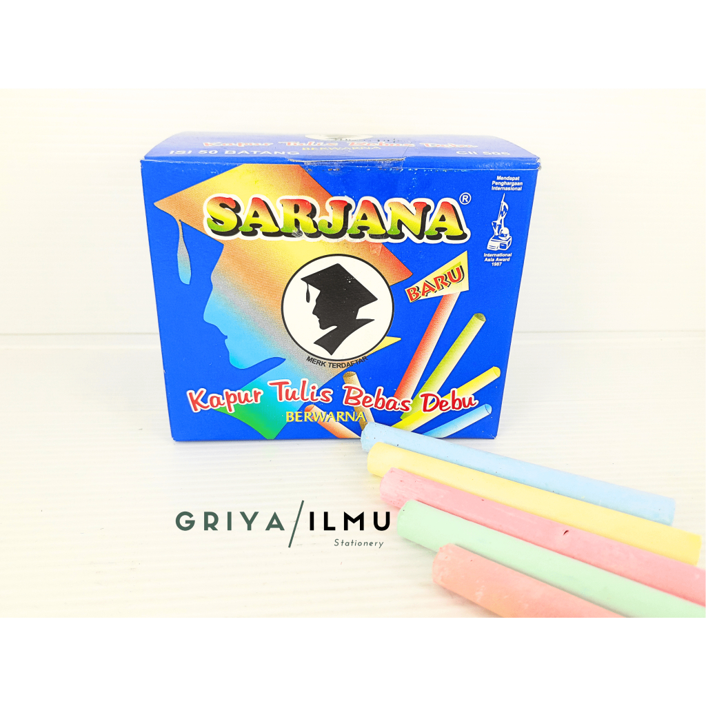 

Kapur Tulis/Chalk Warna SARJANA 50pcs (055003)