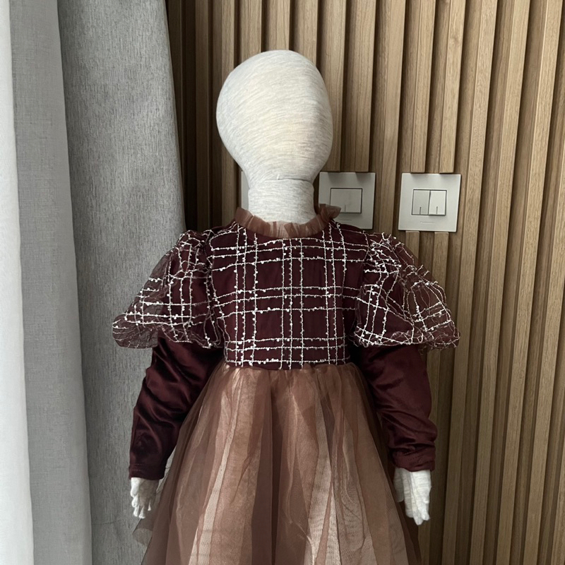 Anna Dress tulle velvet | dress anak