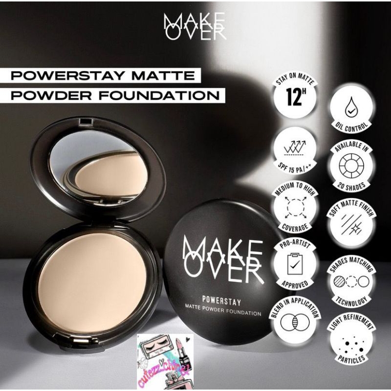 ☃️Cutezz_Ching1☃️Make Over Powerstay Matte Powder Foundation 12g