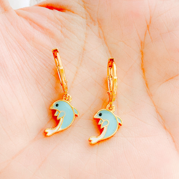 Anting Anak / Giwang Anak Blue Dolphin Gold