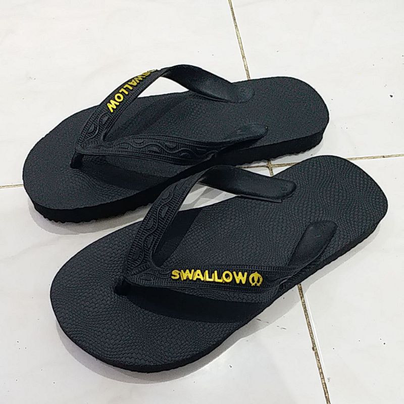 ORIGINAL. Sandal swallow black pearl M01. Ukuran 9-11