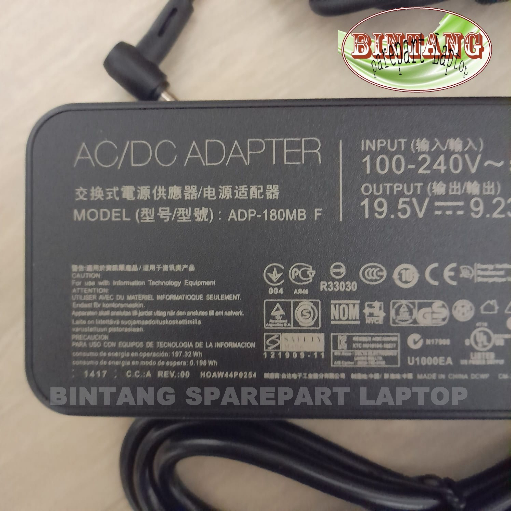 Adaptor Charger Casan Kabel Laptop Asus ROG Strix G15 G512LI G512LI-AL024T 20V 7.5 150W Adapter