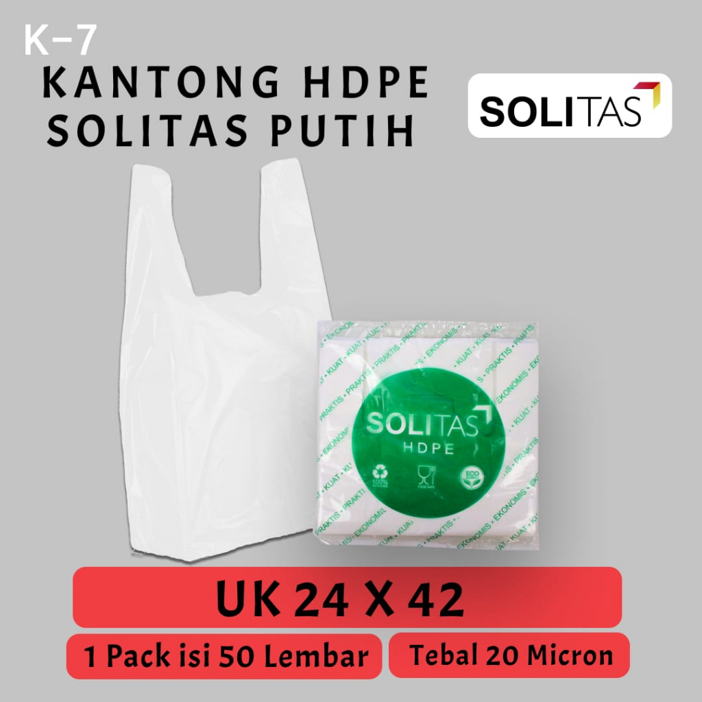 Kantong Plastik Kresek Putih Susu Tebal UK 24x42 HDPE