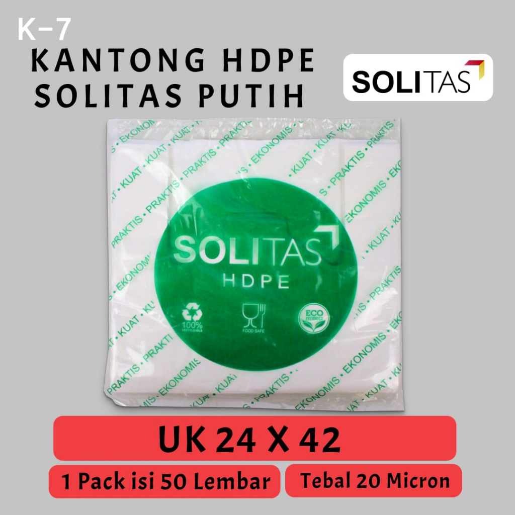 Kantong Plastik Kresek Putih Susu Tebal UK 24x42 HDPE