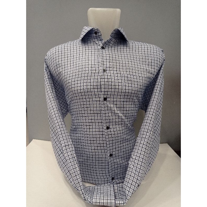 Alisan Kemeja Panjang Motif Kotak-Kotak 16,5-17,5 Reguler