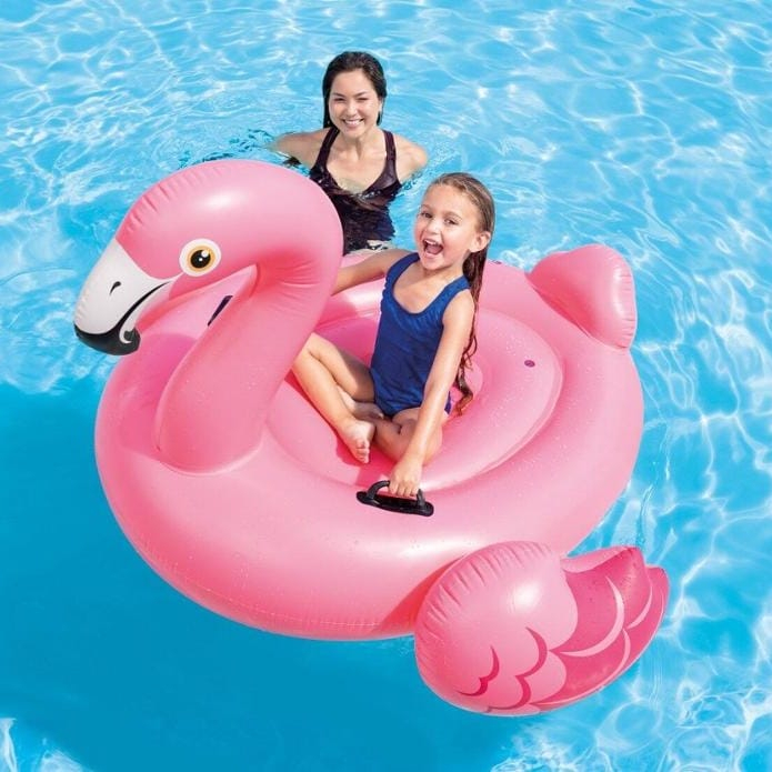 Intex 57558 Pink Flamingo Ride-On 142x137x97cm - Pelampung Renang Anak