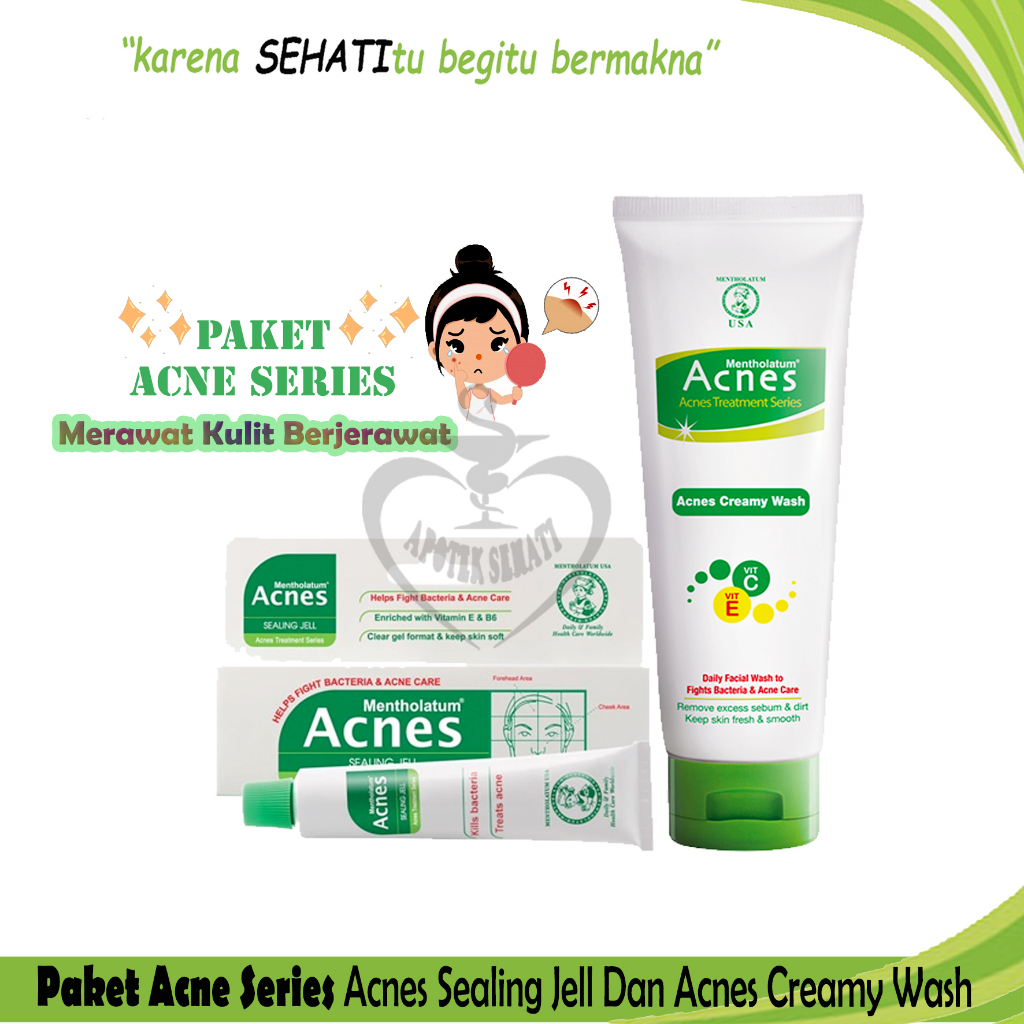 Acnes Creamy Wash Sealing Gel Sabun Cuci Muka Anti Bakteri Jerawat Kulit Berminyak