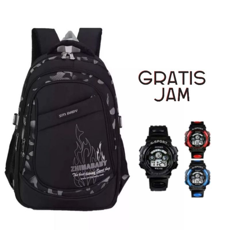 tas ransel sekolah anak tas anak laki laki sd bonus jam tangan