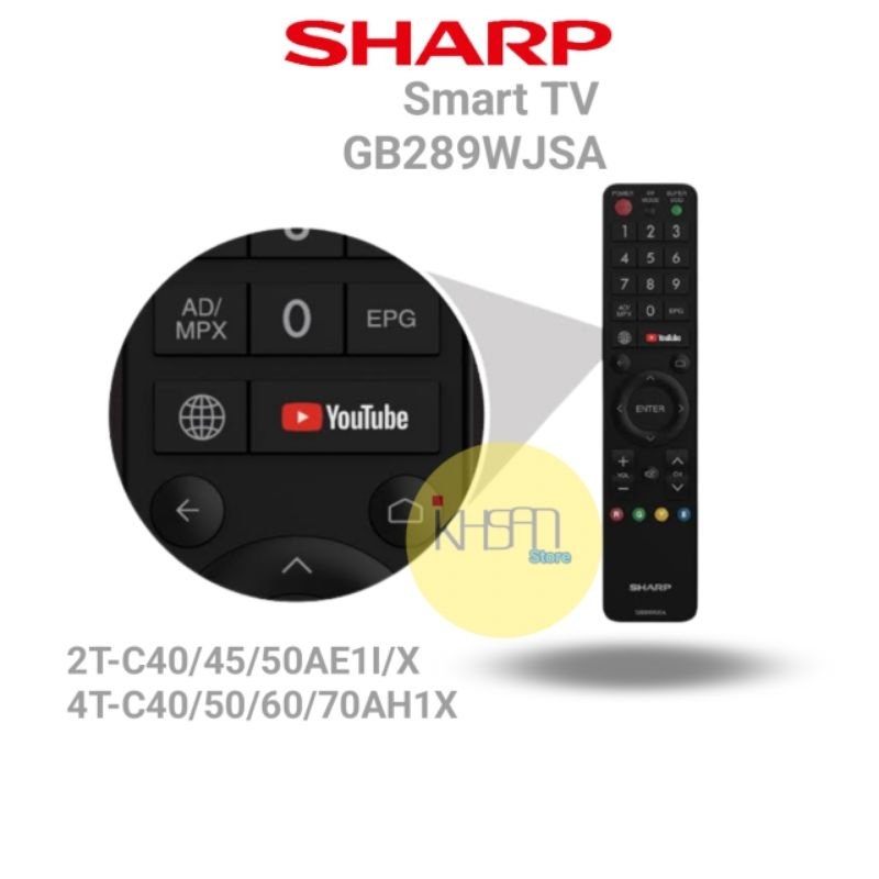 Remot Sharp Aquos Smart TV original