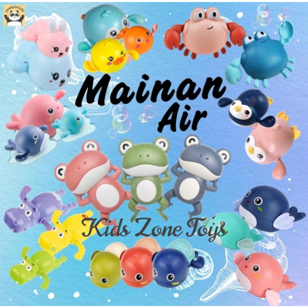 Mainan Mandi Bayi Anak Berenang dlam Air KuraKura Kepiting Kodok Bebek