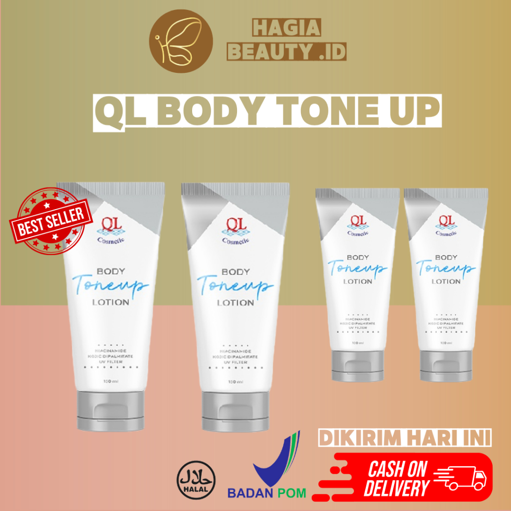 BISA COD - QL BODY LOTION TONE UP 150 ml ORIGINAL