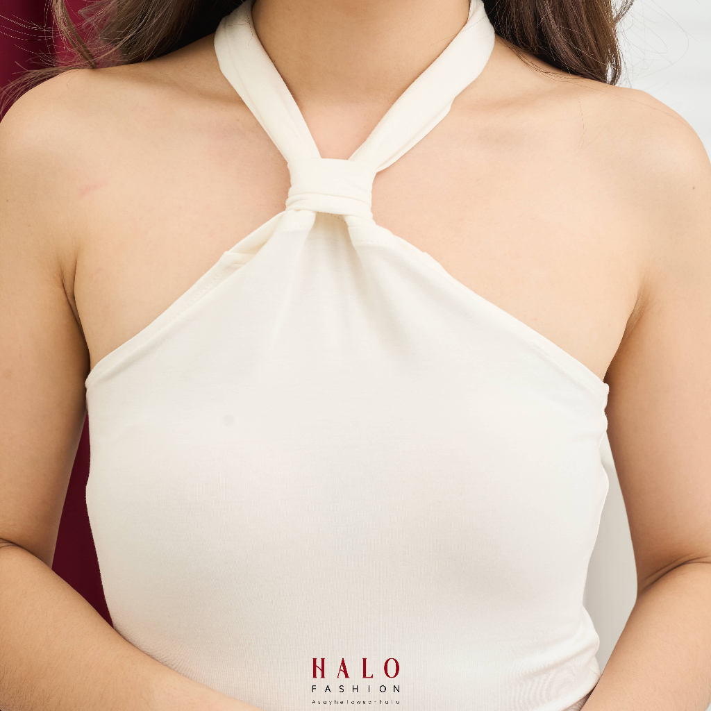 [HaloFashion] Devina Sexy Backless Dress Halter Dress Mini Dress Korean Fashion