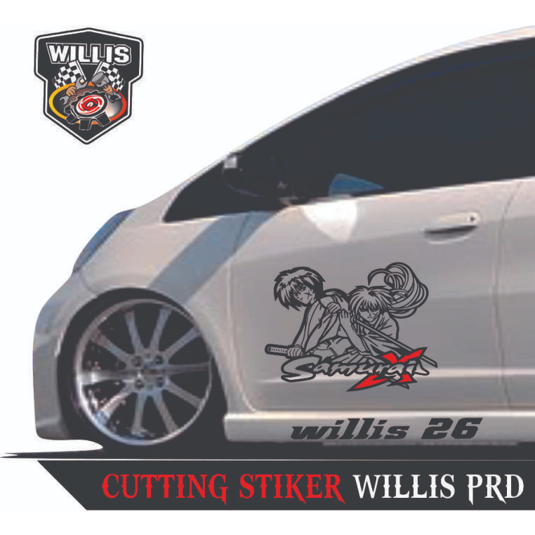 stiker mobil samurai x cutting stiker pintu mobil 4J