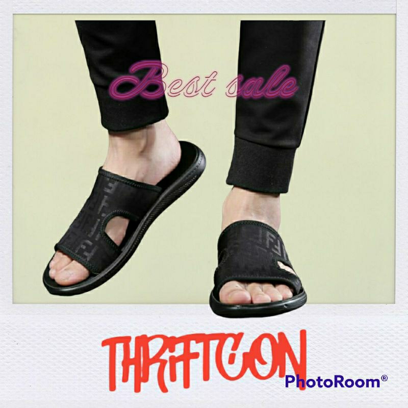sandal slop pria TS /sandal kulit/sandal import b1