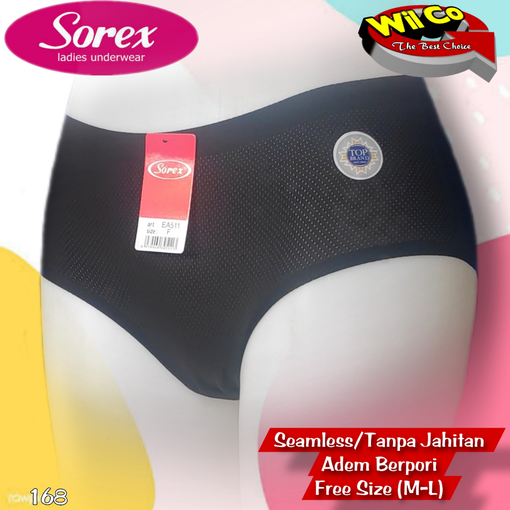 K168 - (Harga Per 1 Potong) CELANA DALAM WANITA PAKAIAN WANITA PAKAIAN DALAM SOREX SAMLESS FREE SIZE