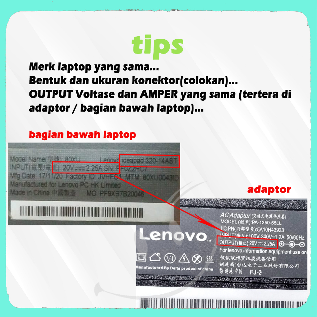 Charger Lenovo Ideapad 320 330 110 S145 Original