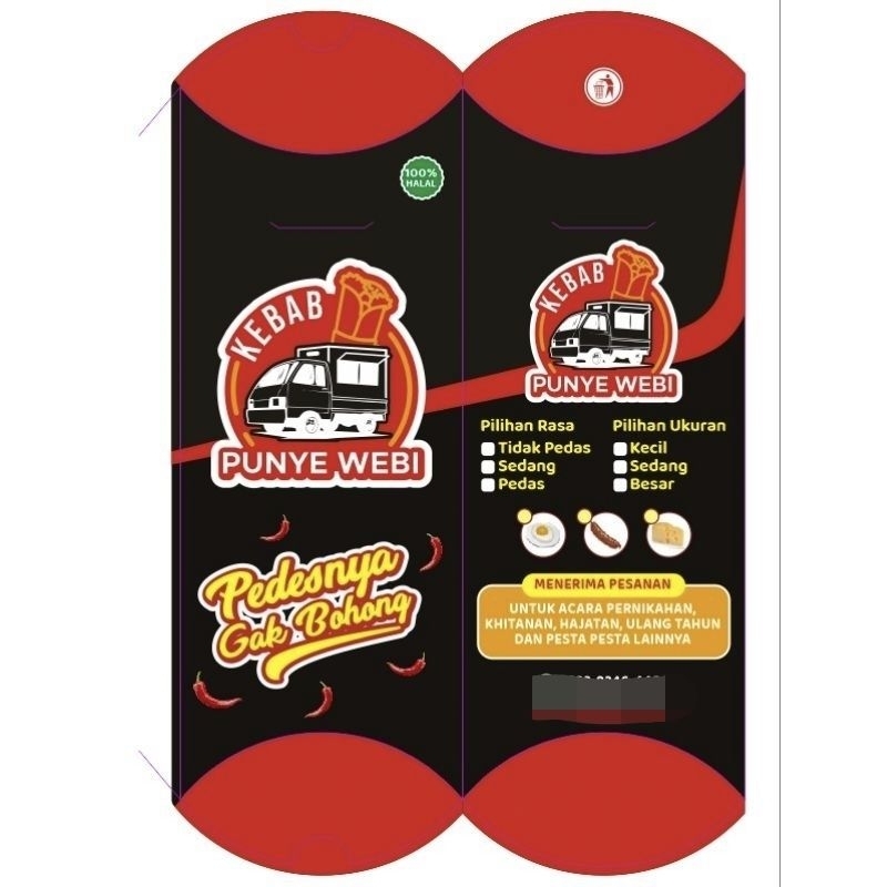 

CETAK|CUSTOM KEMASAN KEBAB 2000PCS (ukuran khusus)