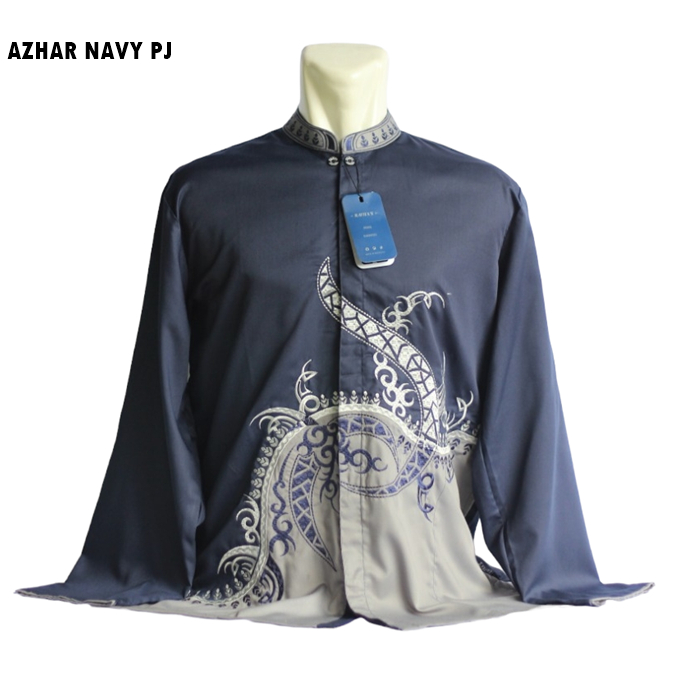 Termurah Baju Koko BIG SIZE Terbaru Lengan Panjang DAFA NAVY ABU Size XXL XXXL 4XL 5XL - Ukuran Jumbo