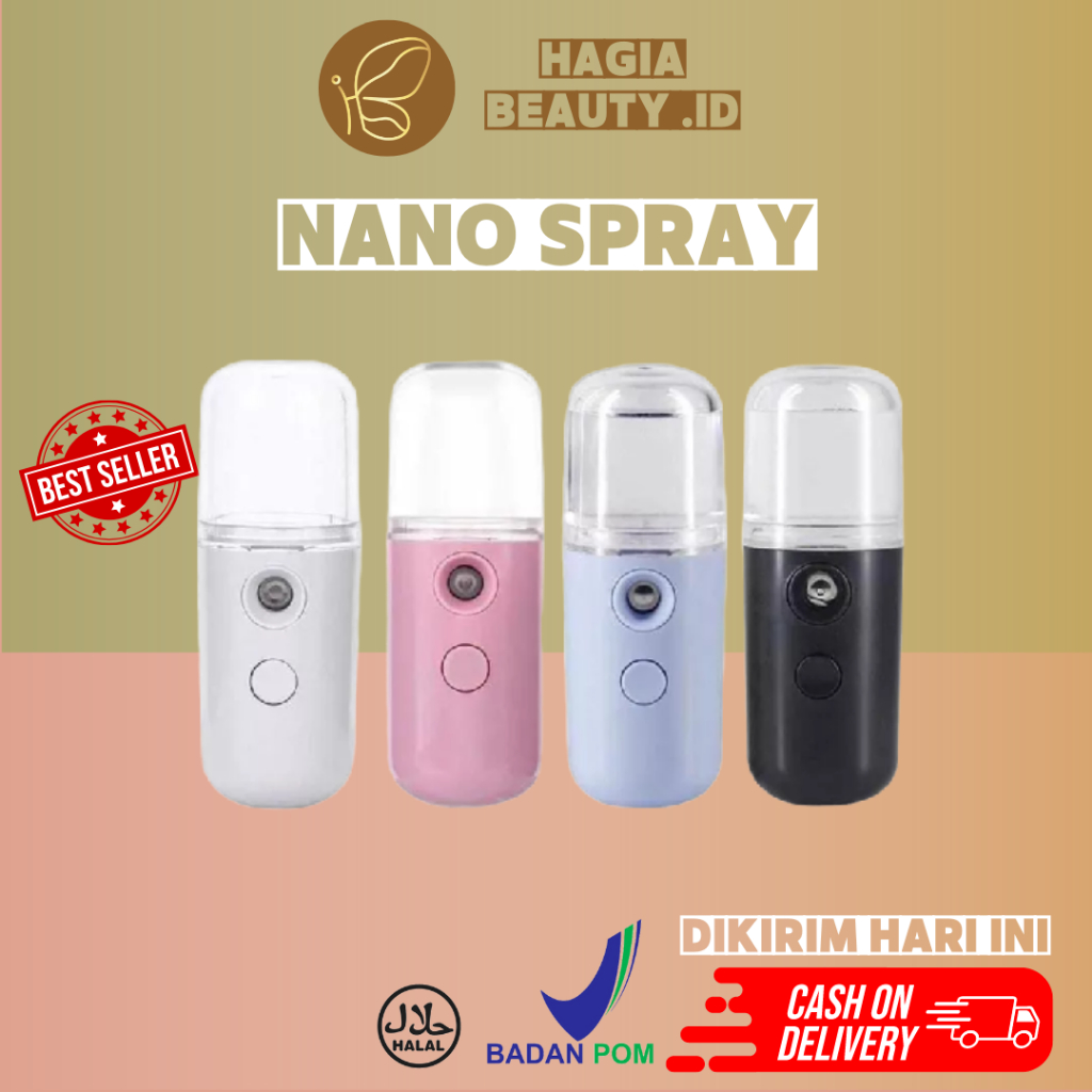 BISA COD - Nano spray portable USB Rechargeable / Nano Spray Mist Sprayer Pelembab Wajah Handy Mist Spray 30 Ml