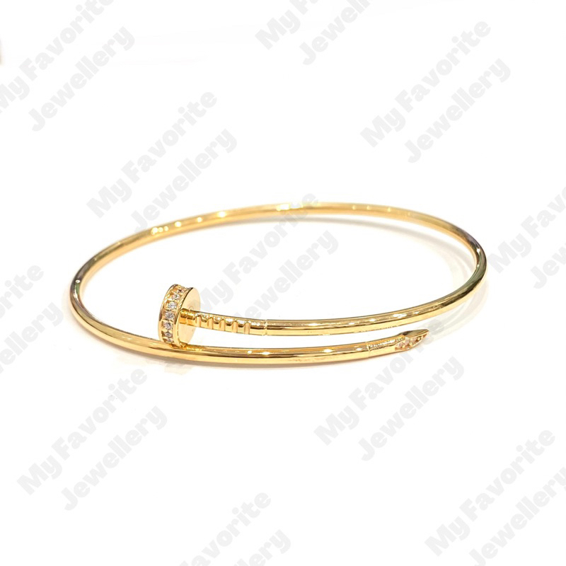 Gelang Bangle Paku Branded Emas Asli Kadar 700