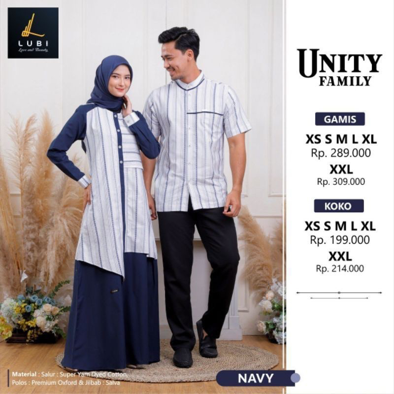 Sarimbit Unity Family Navy By Lubi