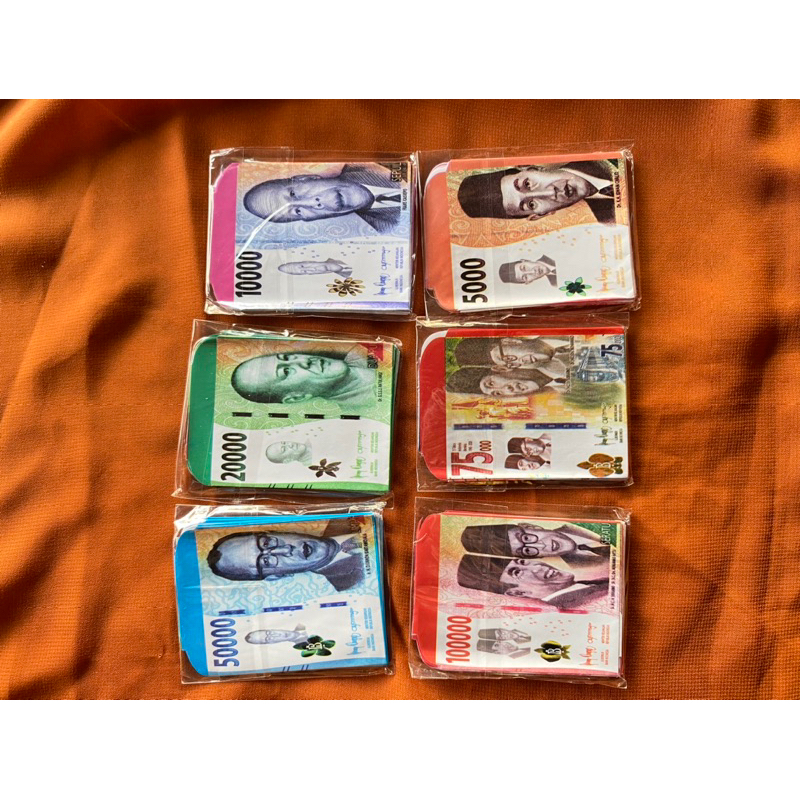 

(BISA COD/GOSEND/GRAB) Amplop Angpau lebaran gambar duit uang lucu unik
