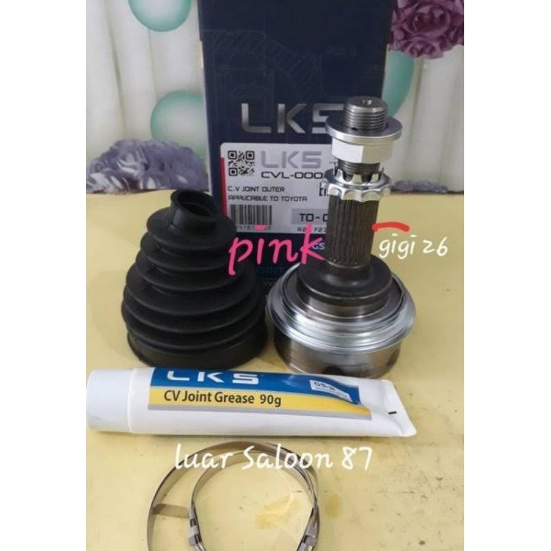 CV joint as tarik Luar Corolla Se saloon Luar Kanan / Kiri