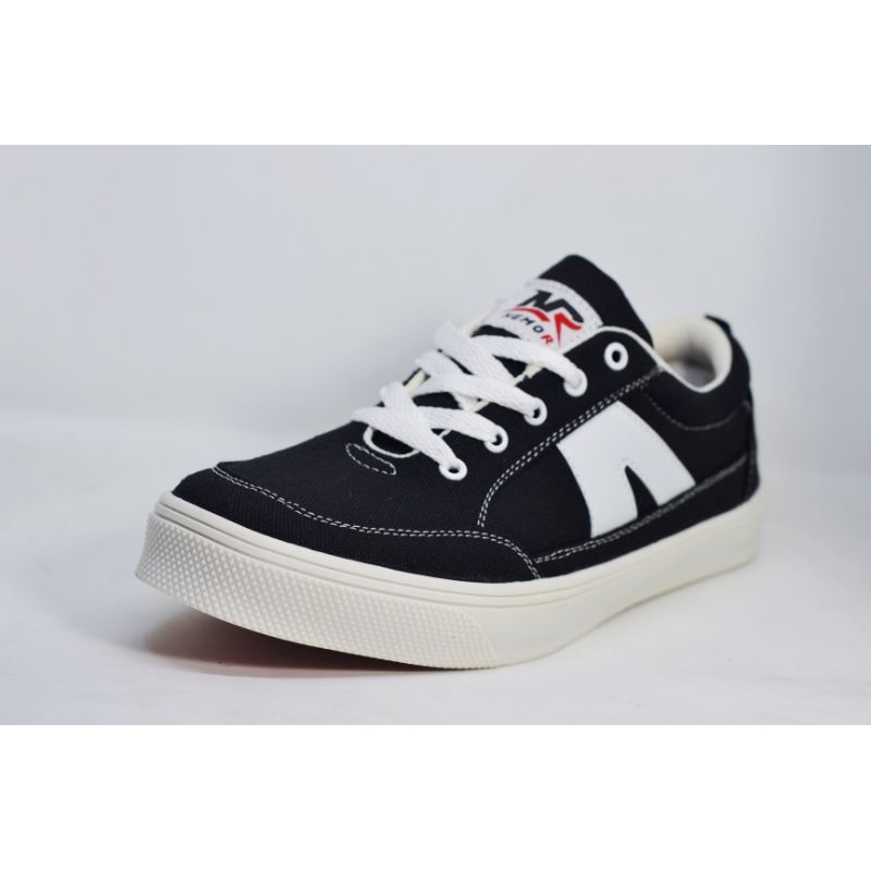 Sepatu Original Nemor NR09 Casual Low Black Canvas Pira Wanita