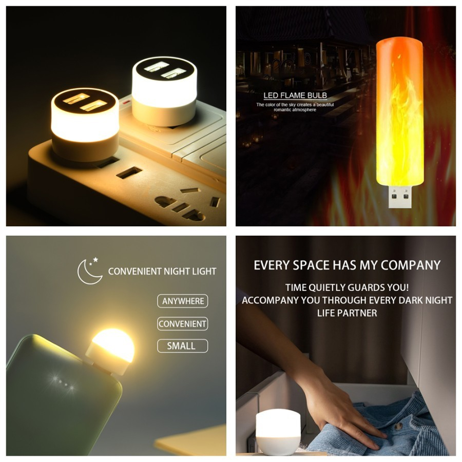 Lampu Led Mini USB T8 I Lampu Baca Portable