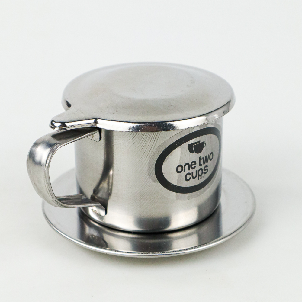 One Two Cups Filter Saring Kopi Vietnamese Coffee Drip Pot - LC1 - Silver