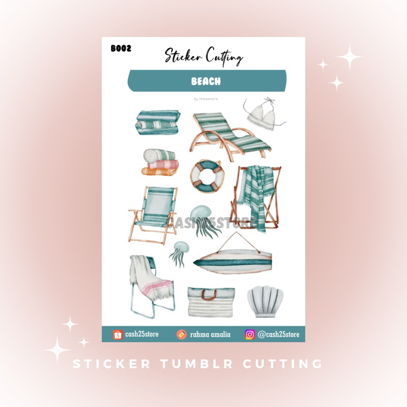 

STICKER CUTTING TUMBLR BEACH