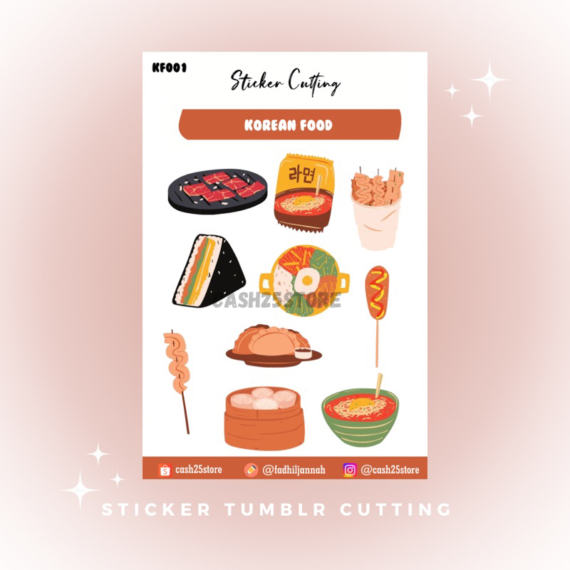 STICKER CUTTING TUMBLR KOREAN FOOD