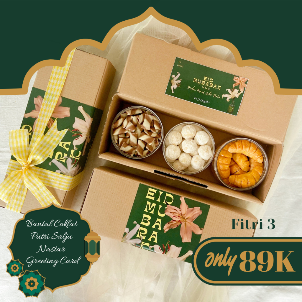 

HAMPERS KUE LEBARAN FITRI 3 (Bantal Coklat, Putri Salju, & Nastar)