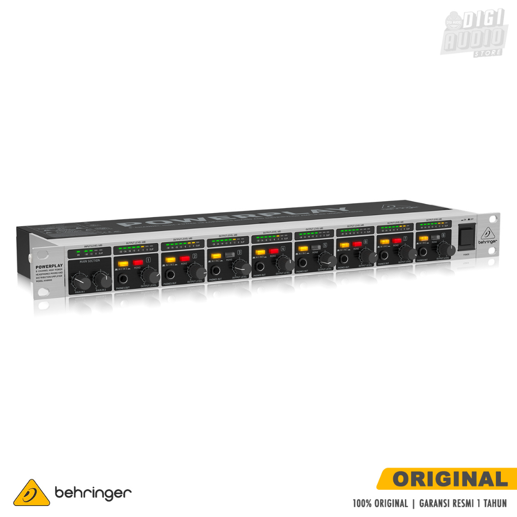 Headphone Amplifier 8 Channel Behringer Powerplay HA8000 V2 - Headphone Amp - HA 8000 V2