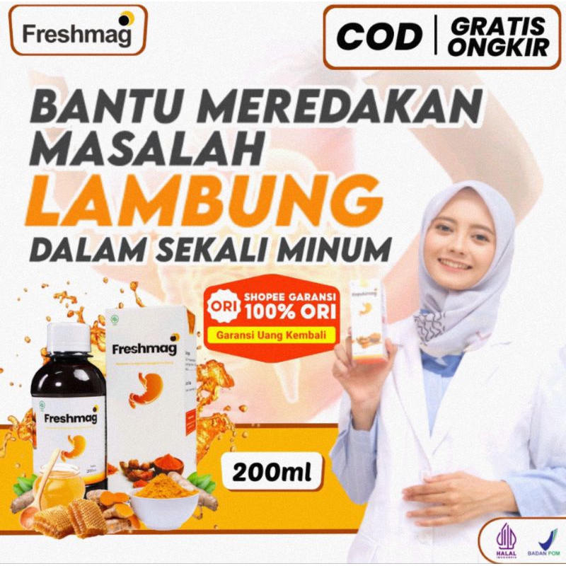 Freshmag Obat Infeksi Lambung - Madu Obat Lambung Herbal Freshmag Original 200 ml Sudah BPOM